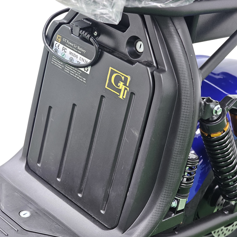 Электроскутер Citycoco GT X7 PRO Синий (2000W) Off Road 10